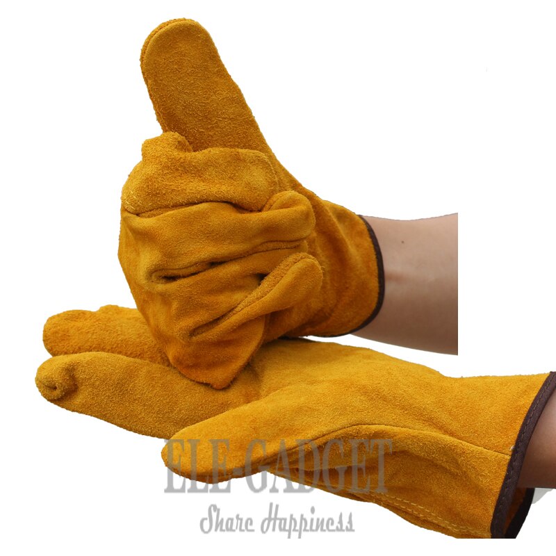 ο ϼ   尩     ȣ ȭ ۾  尩/New Cow Leather Welder Gloves Anti-Heat Fireproof Work Safety Gloves For Welding Carrying Builder Ha